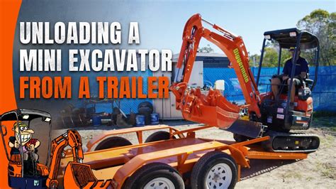 how to unload a mini excavator from a trailer|gooseneck trailers towing mini excavators.